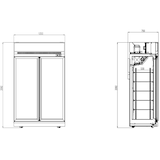 thumbnail of Combisteel vriezer met deurverwarming - 960 liter, ventilatorgestuurde koeling, reclamepaneel