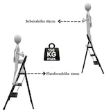 thumbnail of Rijoka Keukentrap Inklapbaar 3 Treden – Huishoudtrap – 150kg Draagkracht – Anti-slip treden – Zwart