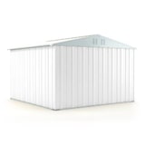 thumbnail of Casetta giardino Box attrezzi in Acciaio Zincato 327x307cm x h2.15m - 145KG - 10,04mq - BIANCO