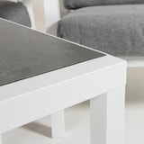 thumbnail of Conjunto sofás jardín, Aluminio reforzado color blanco, Sofá 3 plazas y 2 sillones y Mesita café, 5 plazas, Cojines color gris, Set relax para patio