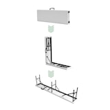 thumbnail of METRO PROFESSIONAL Banco dobrável Pamua, aço, assento em HDPE, 183 cm, branco