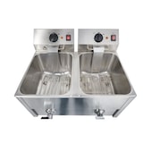 thumbnail of GastroHero Doppel Fritteuse ECO 10+10 Liter mit Ablasshahn Elektro Fritteuse Edelstahl Tischfritteuse 2x10 L Gastro Fritteuse 2x3,25 kW