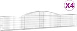thumbnail of vidaXL Gabionen mit Hochbogen 4 Stk. 400x30x60/80 cm Verzinktes Eisen