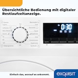 thumbnail of Exquisit Wäschetrockner 7kg, Trockner, Startzeitvorwahl, Knitterschutz, Ablufttrockner, 15 Programme, Kindersicherung, Energieklasse G, TAE70-70 weiss