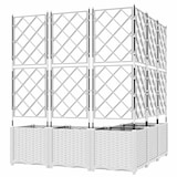 thumbnail of vidaXL Gartenpflanzer mit Gitter 5 pcs Weiß 120 x 120 x 143 cm PP