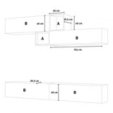 thumbnail of Wandcompositie woonkamer H110 L.308 P.39.2