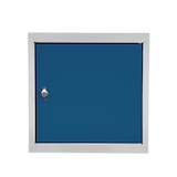 thumbnail of Mega Deal | 6x Schließfachwürfel Blocky mit Drehriegelschloss für Vorhängeschloss | HxBxT 40x40x40cm | Lichtgrau/Blau