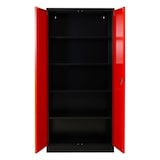 thumbnail of PROREGAL Stahlschrank BEE mit 7 lackierten Fachböden | HxBxT 195x92x50cm | Anthrazit-Feuerrot | Werkstattschrank Werkzeugschrank Aktenschrank
