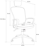 thumbnail of Sedia ufficio ergonomica moderna operativa poggiatesta Ocean Sepang-SU1386VBL