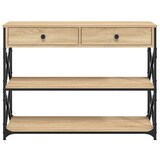 thumbnail of Table console chêne sonoma 100x28x75 cm bois d'ingénierie Modèle Atlas Office Concept