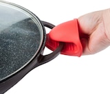 thumbnail of WOK Wokpfanne Silikongriffe Induktion 36cm Aluguss + Deckel Bratpfanne Marmorbeschichtung Hellbraun