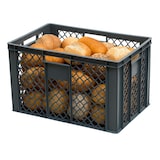 thumbnail of 4 Stück Bäckerkisten 600 x 400 x 410 mm + 1 Transportroller in Grau