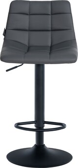 thumbnail of DELUKE® Barhocker DUBAI - Grau, Kunstleder, Schwarz | Barhocker mit Lehne Barstuhl Tresenhocker Tresenstuhl Kneipenhocker Kneipenstuhl