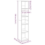 thumbnail of vidaXL Bücherregal Weiß 40x30x189 cm Holzwerkstoff