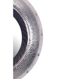 thumbnail of Wandspiegel 74 cm Metall Design Hängespiegel Silber, Aluminium Dekospiegel Rund mit Rahmen Hammerschlag, Spiegel Wand Groß, Flurspiegel