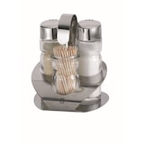 thumbnail of METRO Professional Set di saliera e pepiera , acciaio inox / vetro, 9 x 8.6 x 11.6 cm, 42 ml, con porta stuzzicadenti