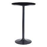 thumbnail of Modischer Bartisch in Schwarz, Trompetenfuß, 30 kg Belastbar, für Gastronomie/Zuhause. 60x60x100 cm | Kadima Design