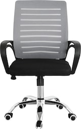 thumbnail of Silla de oficina con asiento en símil piel color gris. Modelo Emma