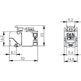 thumbnail of TELEGÄRTNER AMJ-SL Modul Cat.6A (Class EA) (nach ISO/IEC), 2 St.