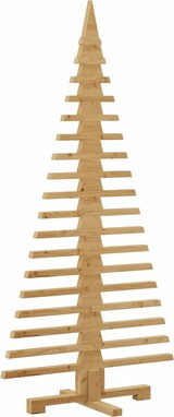 thumbnail of vidaXL Holz Weihnachtsbaum mit Ständer Braun 150 cm Massivholz Kiefer