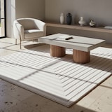 thumbnail of Teppich Balkon 3D-Effekt Pflegeleicht Waschbar Strapazierfähig Terrasse Küche Creme 280x370 cm OEKO-TEX Gekettelt – ORTLER von Kadima Design