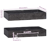 thumbnail of vidaXL Wandwaschbecken Schwarz 38x24x6,5 cm Marmor