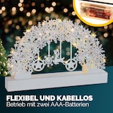 thumbnail of Monzana Schwibbogen Schneeflocken Holz Weiß LED Beleuchtet Weihnachten Deko Weihnachtsbogen Lichterbogen