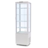 thumbnail of Cleiton® Vitrina Pastelera Expositora Refrigerada Vertical 4 Estantes 1 Puerta Blanca 230 Litros Ventilada | Vitrina de Suelo Cristal Recto