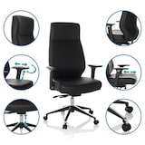 thumbnail of Sillón de oficina profesional VITORO ECO Negro hjh OFFICE