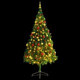 thumbnail of vidaXL Kunstkerstboom met verlichting en kerstballen 210 cm groen