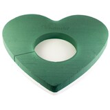 thumbnail of Nass Steckschaum Herz 52cm auf Hartschaumunterlage Frischblumen Steckmasse Steckschwamm Blumensteckschaum Floristikbedarf Stellfläche Urnenteller