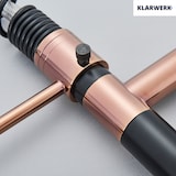 thumbnail of Björn | Keuken zwart rosé goud gastronomisch | Twee douches | Professionele roestvrijstalen keukenkraan | Restaurant met dubbele spoelbak