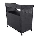 thumbnail of METRO PROFESSIONAL Servicestation Barbados, Aluminium/Polyrattan, 112 x 56 cm, schwarz