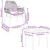 thumbnail of vidaXL 5-tlg. Garten-Essgruppe mit Kissen Braun Poly Rattan Glas