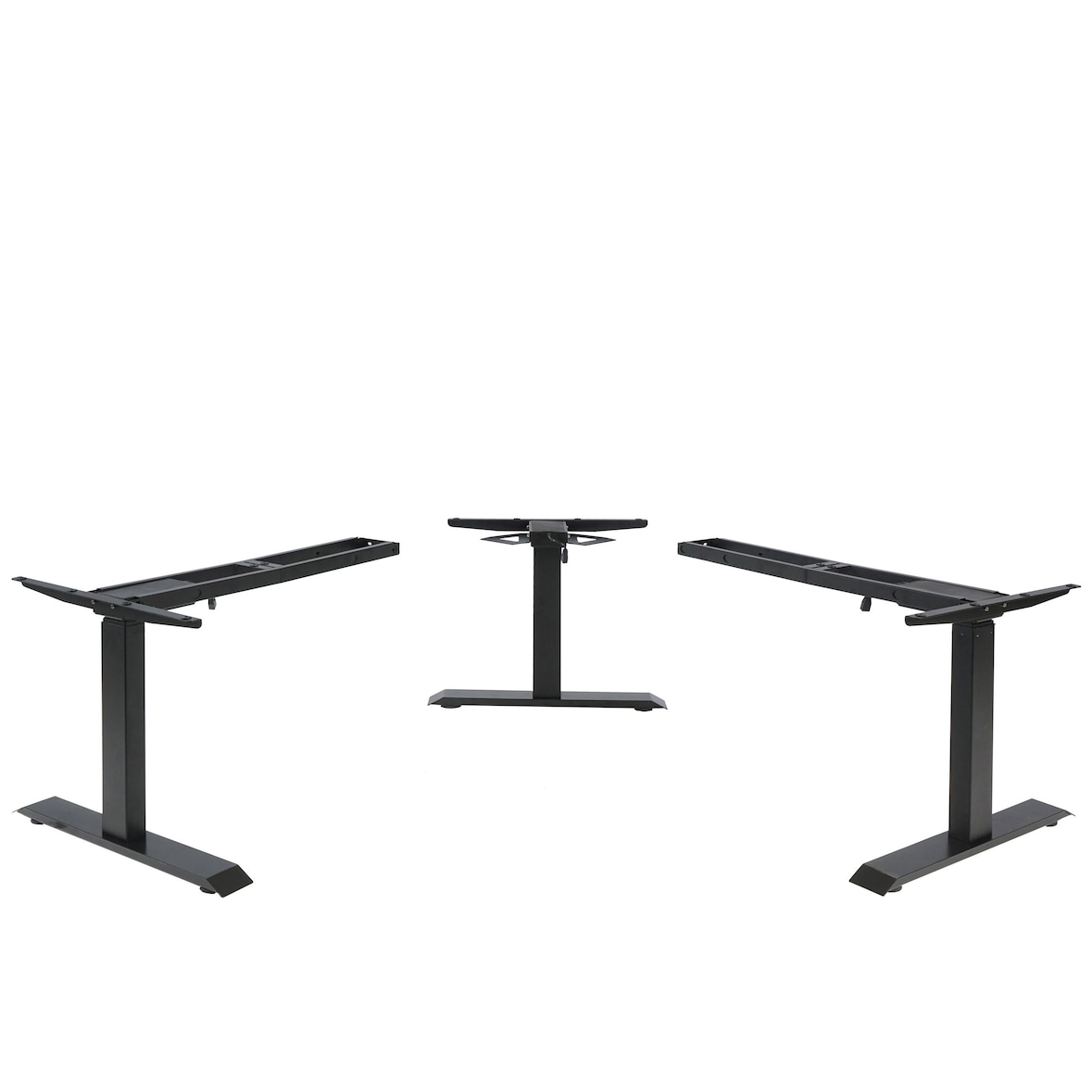 3in1 Gestell HWC-D40, variables Tischgestell, elektrisch höhenverstellbar Memory 47kg ~ schwarz