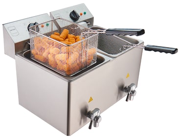 Emerio Friggitrice ad olio da 3,0 l con tecnologia a zone fredde, molto buona 1,4 testata da Haus & Garten 06/2019, niente più sapore amaro, friggitrice con zona fredda da 2000 W
