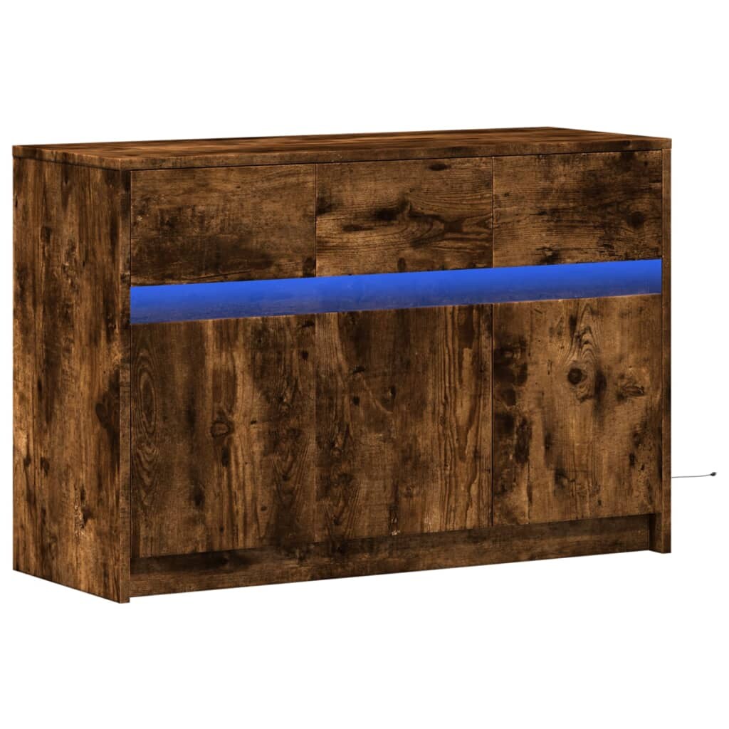 Helloshop26 - Multimedia-TV-Ständer TV-Regal Sideboard TV-Schrank für Esszimmer Wohnzimmer Schlafzimmer mit LED-Beleuchtung 02_0026480
