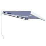 thumbnail of vidaXL Manuelle Kassetten-Markise 350x250 cm Blau und Weiß