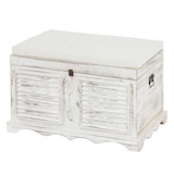 thumbnail of Holztruhe T356, Sitzbank Aufbewahrungstruhe, Shabby-Look Vintage 50x76x45cm ~ weiß