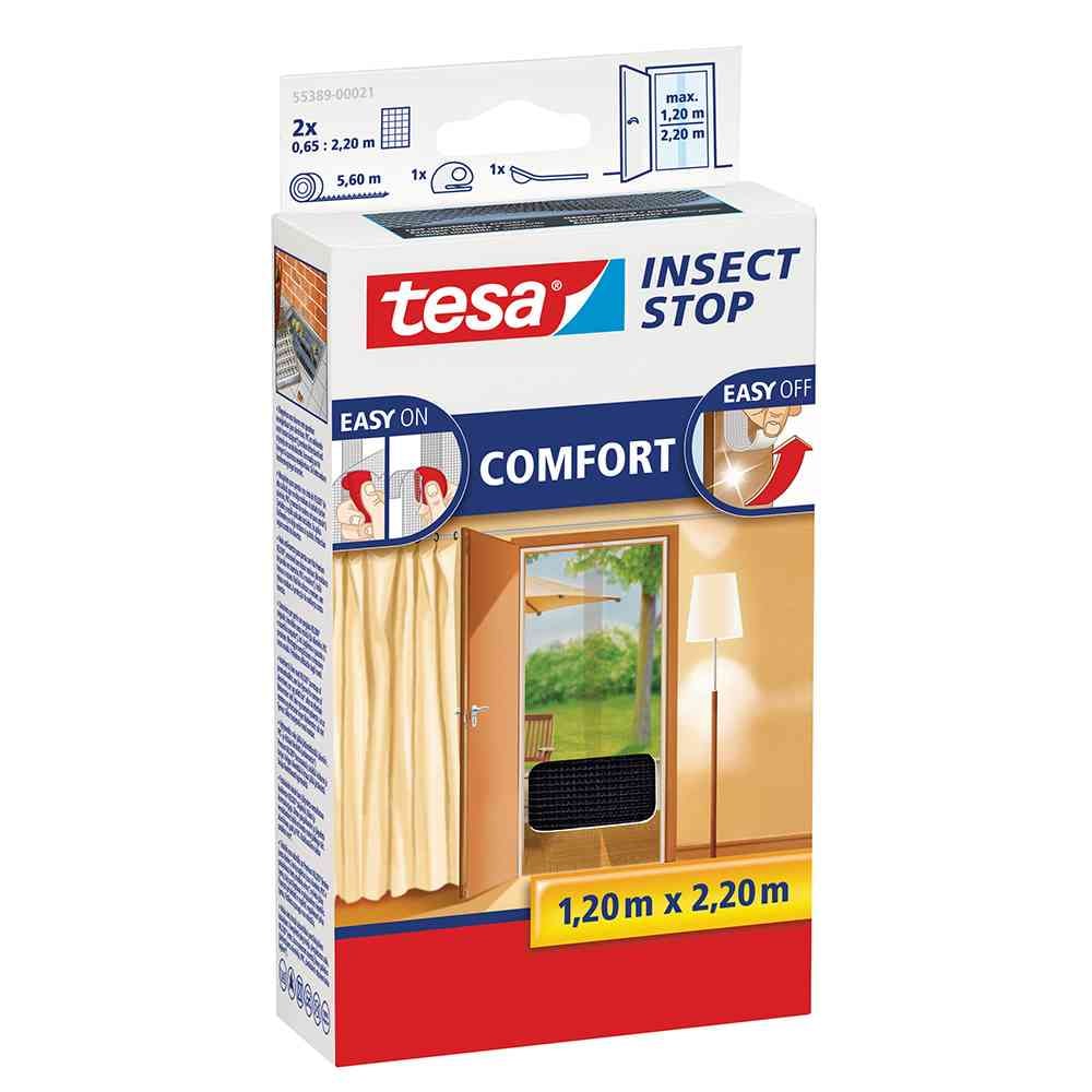 TESA  tesa® Insect Stop Fliegengitter Fliegengitter für Türen anthrazit 220 x 130 cm