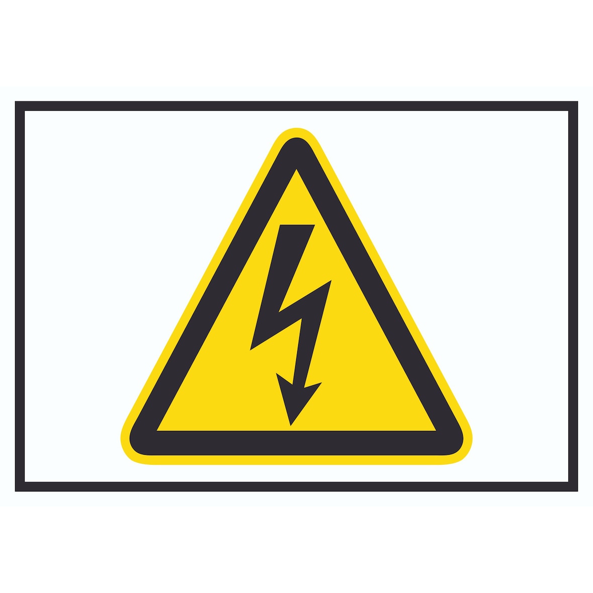 Vorsicht Elektrische Spannung Symbol Schild A3 Rückseite selbstklebend