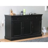 thumbnail of Amaretta Sideboard antik schwarz patiniert, mit 3 Türen und 3 Schubladen Breite 142 cm, Höhe 86 cm.