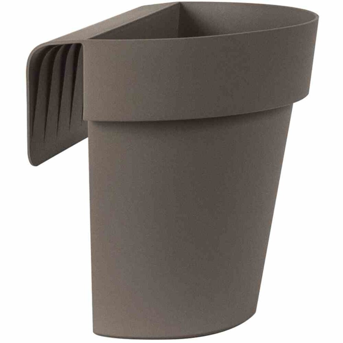 Balkon-Hängetopf UP, taupe Ø 25 cm,mit Wasserreservoir halbrund Taupe 25