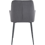 thumbnail of Lote de 2 sillas de comedor de terciopelo Ferndale Gris oscuro