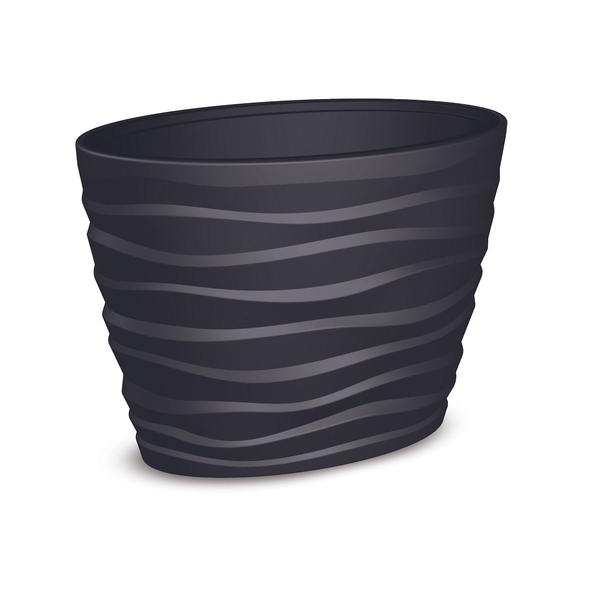 Plana Vaso Bora Ovale cm 60x39x58 Antracite