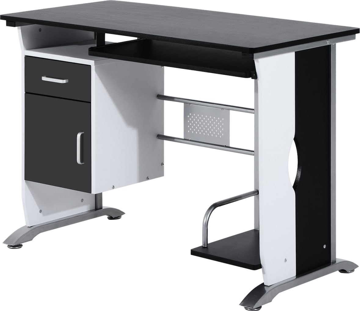 HOMCOM Mesa de Ordenador PC Despacho Escritorio 100x52x75cm Oficina Mobiliario Madera
