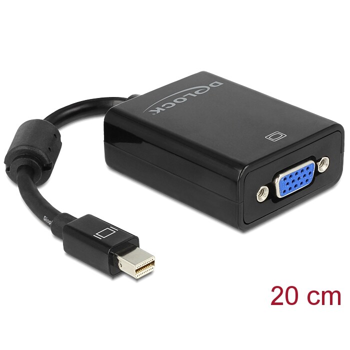 Delock Adapter mini Displayport 1.2 Stecker > VGA Buchse schwarz
