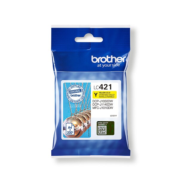 Tinteiro original Brother LC421 Amarelo (LC421Y)