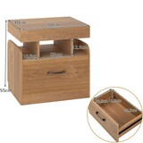 thumbnail of COSTWAY Mesa de cabeceira com estação de carregamento, mesa lateral com gaveta, armário de cabeceira com compartimentos abertos