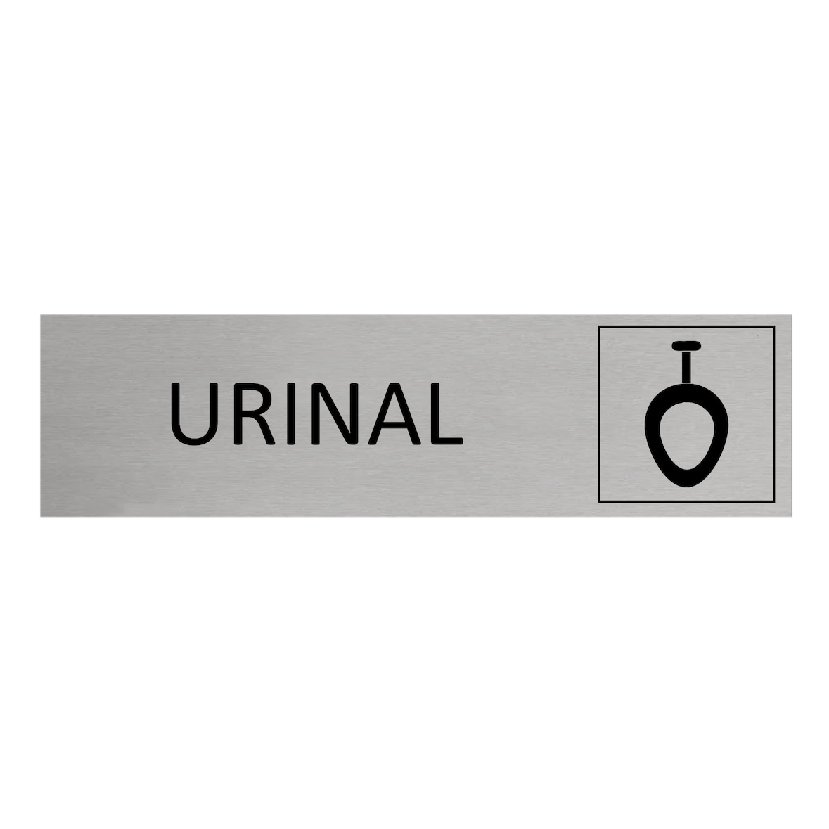 CombiCraft Aluminium Türschild Urinal 165x45mm mit 3M-Tape zur Befestigung, einfache Kennzeichnung von Räumen und Bereichen